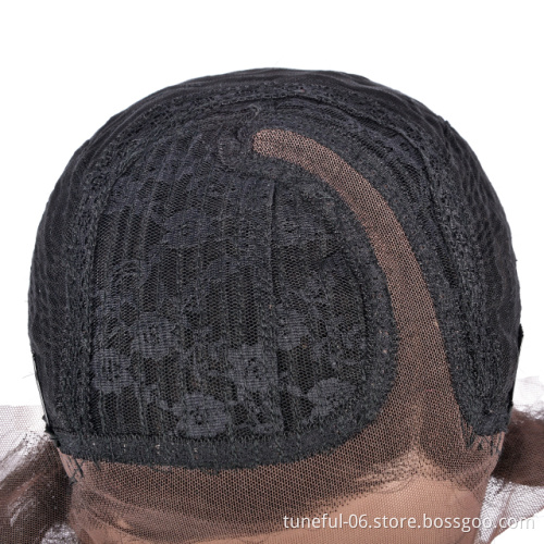 Tuneful 2021 New products 100% Brazilian hair 19057 short bob lace frontal wig pre-plucked virgin human hair wig for black